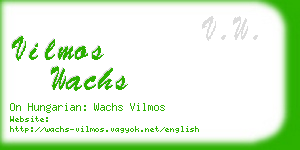 vilmos wachs business card